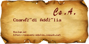 Csanádi Adélia névjegykártya